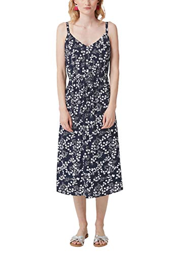 oodji Ultra Damen Tailliertes Kleid mit Ausgestelltem Rock, Violett, DE 34 / EU 36 / XS