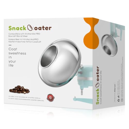 Image of Aieve Snack Coater Compatible with KitchenAid Bowl-Lift Stand Mixer, Chocolate Coating Attachment for Freeze-Dried Strawberries,Almonds, Pistachios & Nuts, Home & Commercial Use, Gift for Father's Day