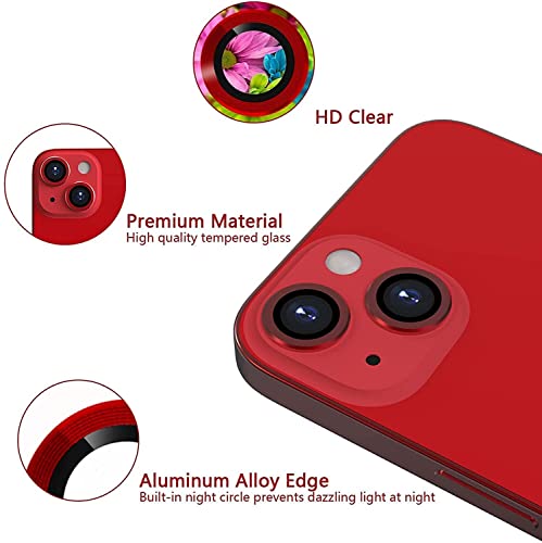 Image of Compatible for I Phone 13 13 Mini Camera Lens Protector Camera Lens Ring Protector for i Phone 13 /13 Mini (Pink)
