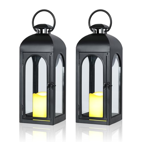 Decorative Candle Lanterns Outdoor Waterproof 16" Battery