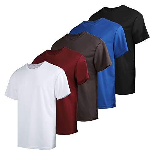 Image of 3 Pack Men's Quick Dry T Shirts Athletic Running Workout Short Sleeve Shirts for Men Active Crew Neck Tops