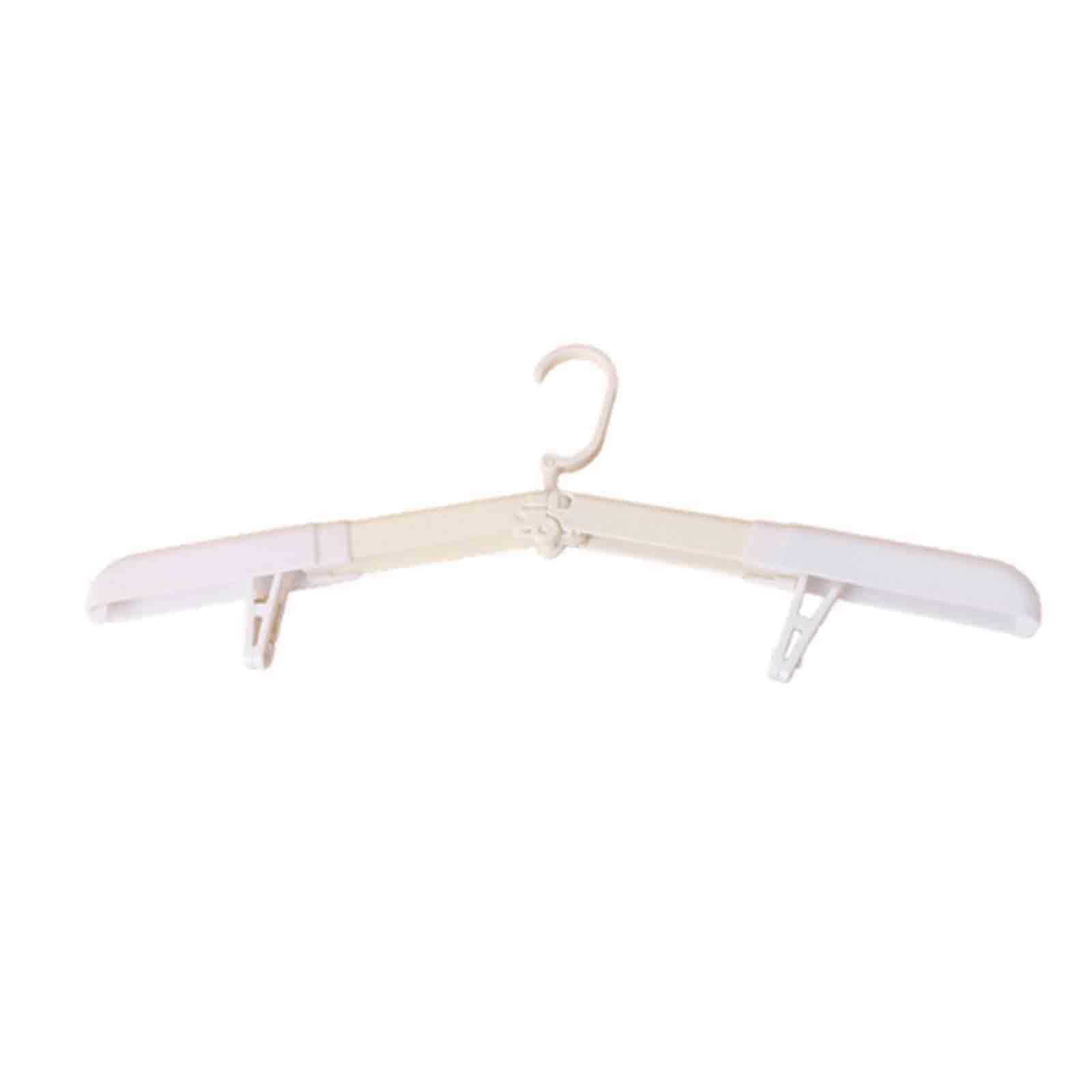 JUSHZ Perchas Ropa Perchas Perchero De Pie Percheros Colgador De Ropa Antideslizante Plastico con Pinzas 8 Unidades Clip De Calcetín Oculto Plegable Antideslizante Viajes Al Aire (White,39x2cm)
