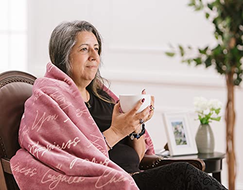 Chanasya Best Friends Forever Gift Throw Blanket - Sherpa Microfiber Strength Love Joy Cherish Fun Laughter Thoughtful Gift Throw - For Women Men Birthday Bff Besties (50X65 Inches)- Rose Dust Blanket #TOP1