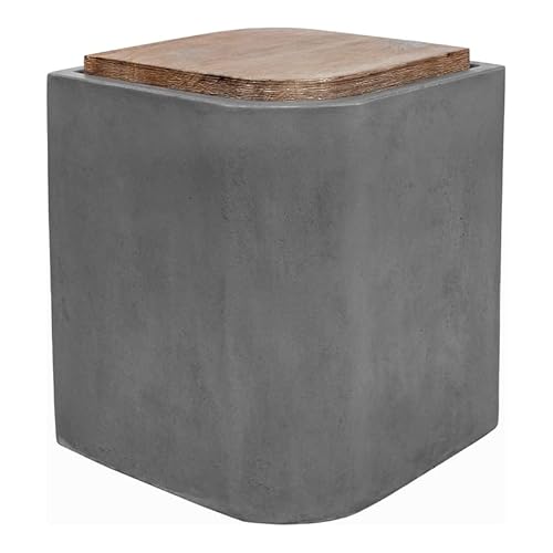Moe's Home Collection Marquis Contemporary Stone Outdoor Stool In Gray #TOP2
