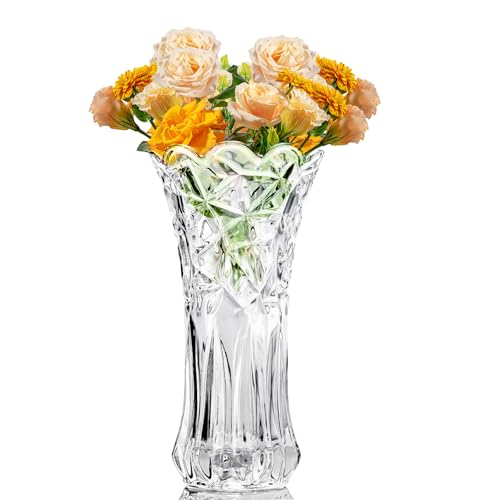 Vase en cristal transparent design diamant pour sublimer vos fleurs séchées - 2