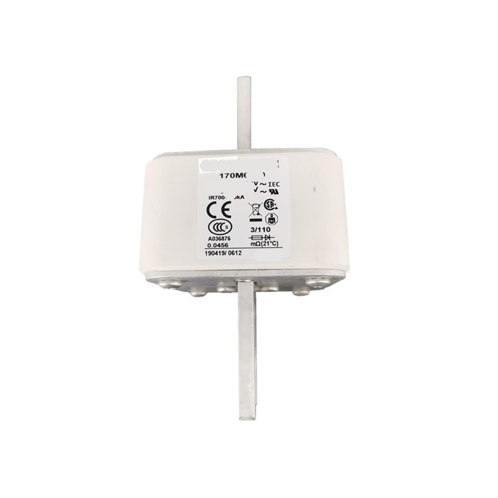 Fusible rapide 170M6160 en céramique basse tension idéal pour vos armoires électriques d'usine
