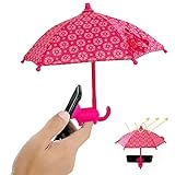 Phone Umbrella for Sun, Cell Phone Umbrella Sun Shade with Universal Adjustable Piggy Suction Cup Stand, Outdoor Cute Anti-Reflective Shield for iPhone 16 15 14 13 Pro Max, 4-10” Smartphones
