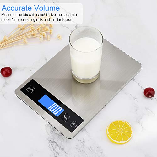 Zibet DZC3-SLD Food Scale,33Lb/15Kg Rechargeable Digital Kitchen Scale,1G/0.1Oz Precise Graduation,Ounces And Grams thumb #6