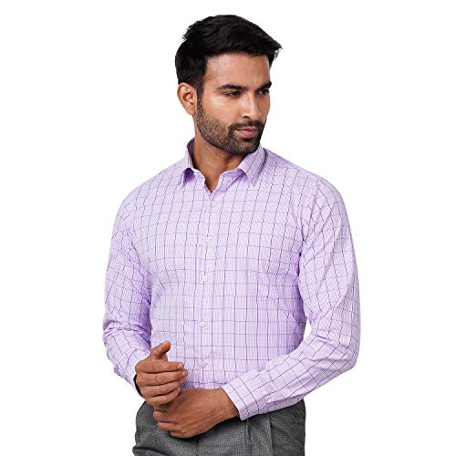 Image of Maharaja Polyester Checkered Office Wear Shirts for Men