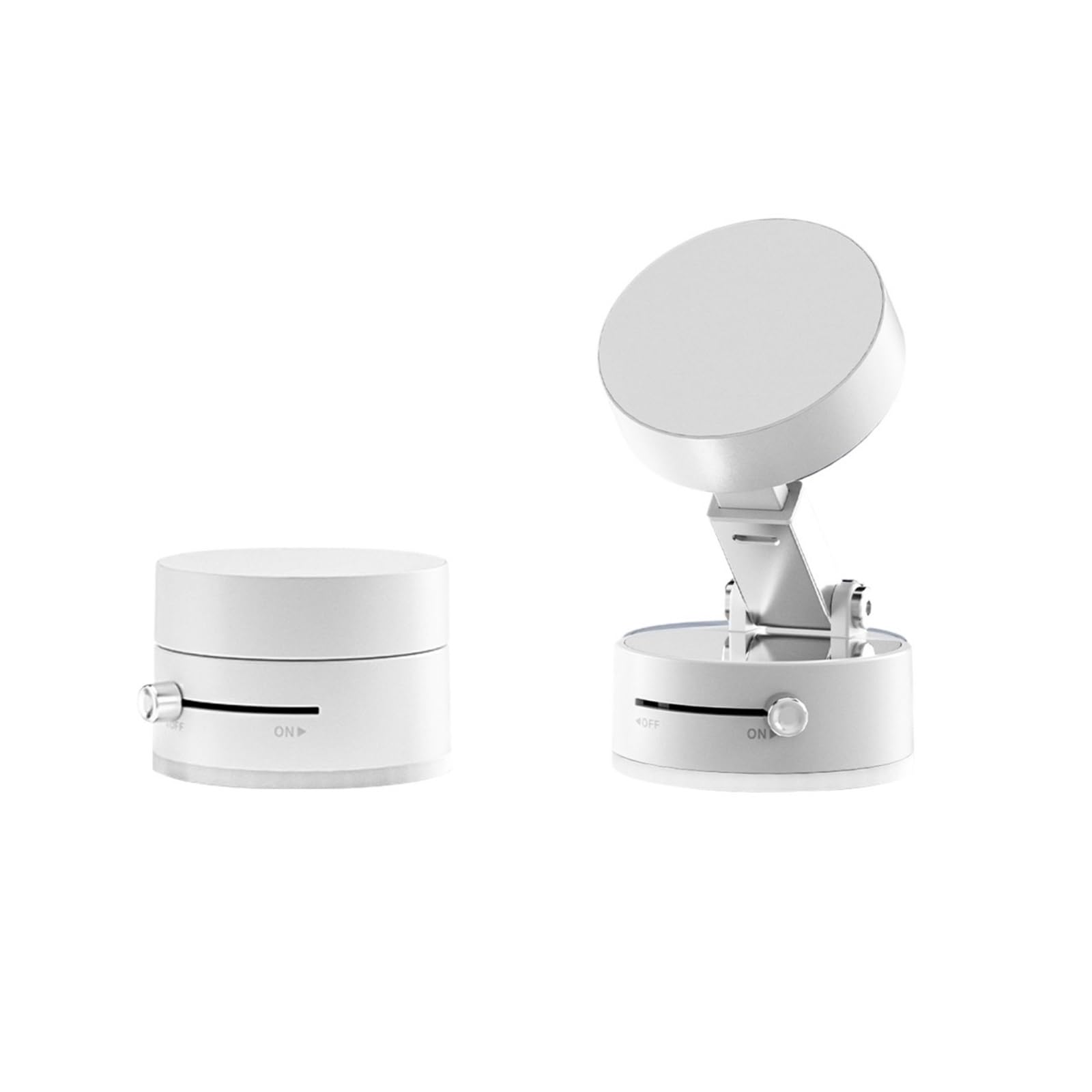 Soporte Magnético Teléfono Coche Ventosa Al Vacío Doble Cara Plegable Magnético Accesorios Interiores Soporte Móvil Coche(White)