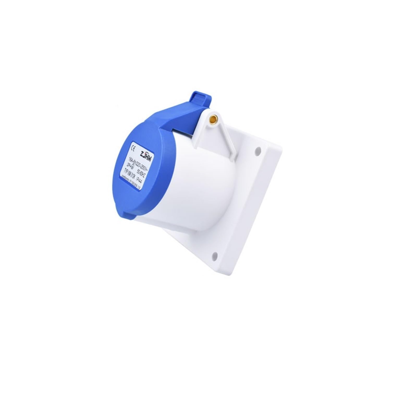 MUYTQAERG IP44 Industrial Plug and Socket 16A/32A 3P 4P 5P Waterproof and Explosion-Proof Coupler Panel Wall-Mounted(32a-panel Mount Socket)