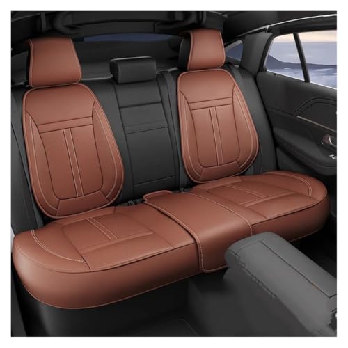 Housse siège voiture cuir PU de qualité supérieure, parure complète marron chic