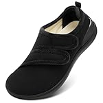 XIHALOOK Mens Slippers Diabetic Shoes Wide Toe House Shoes Adjustable for Edema Plantar Fasciitis