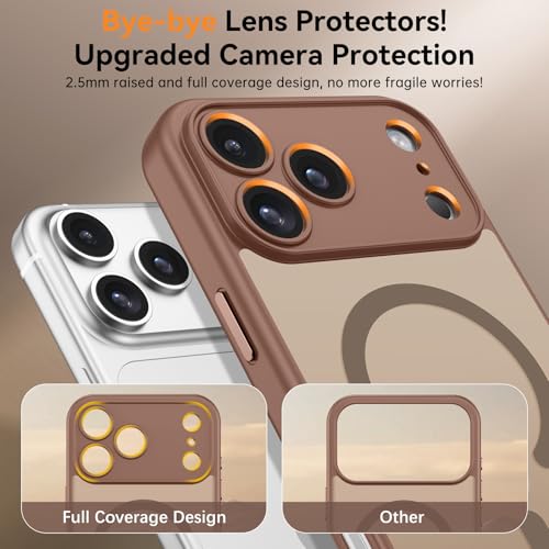 BENTOBEN for iPhone 17/18 Pro Max Case,[Upgraded Full Camera Protection] [Compatible with Magsafe] [Translucent Matte] Drop Protection Shockproof Protective Phone Cover 6.9 Inch - Desert Titanium - image 5