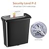 Amazon Basics 8-Sheet Strip Cut Paper Shredder for Home and Office, CD/Credit Card Shredder, 3.4 Gallon Bin, Black