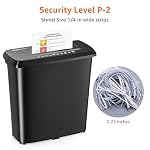Amazon Basics 8-Sheet Strip Cut Paper Shredder for Home and Office, CD/Credit Card Shredder, 3.4 Gallon Bin, Black - Image 3