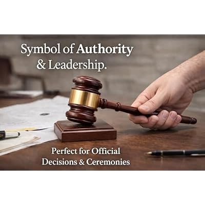 Wooden Gavel and Sound Block for Judge Lawyer Auction