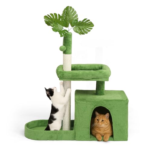 Árbol para Gatos VINGLI de 48.43 pulgadas de alto verde miniatura 1