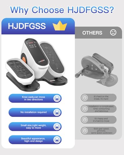 image for HJDFGSS Under Desk Elliptical Machine, Electric Ellipse Leg Exerciser 