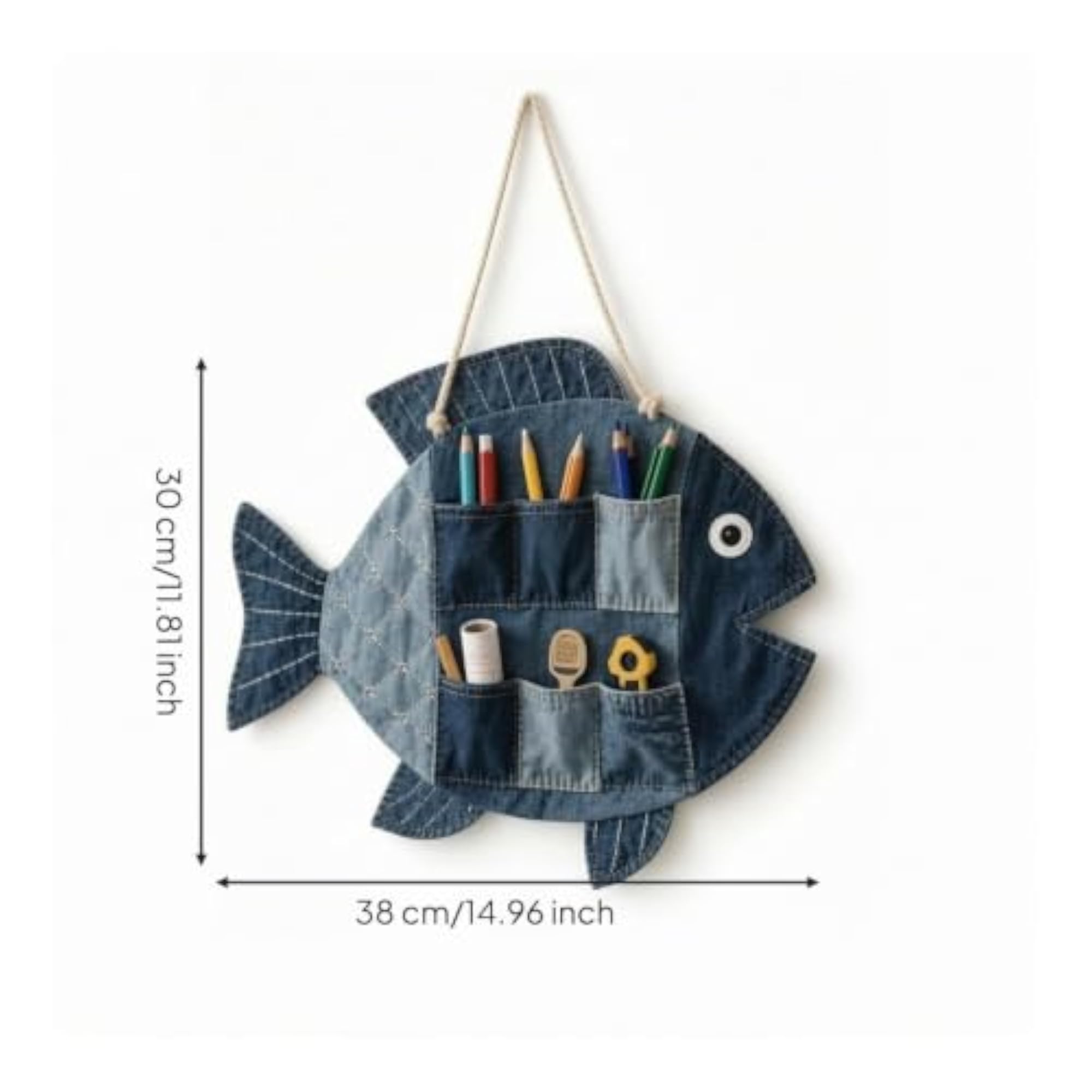 Fish-Shaped Wall Organizer Decorative Storage