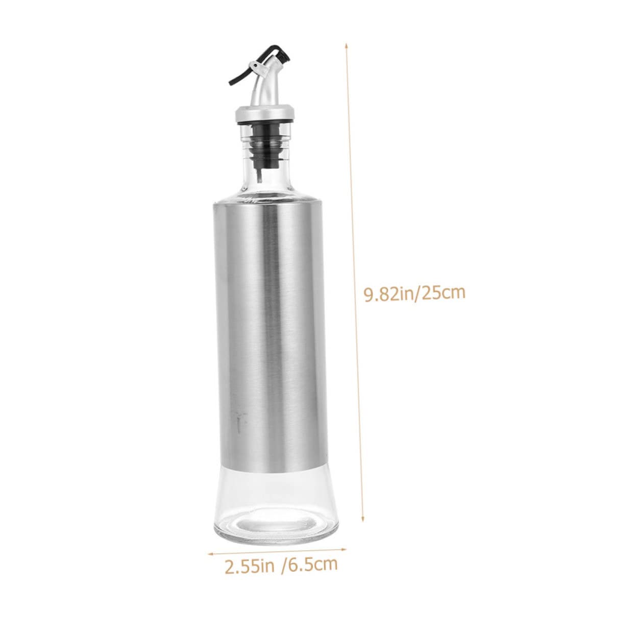 SOLUSTRE Botellas para Condimentos de Acero Inoxidable Dispensador de Aceite para Cocina Recipiente para Vinagre para Uso la Cocina