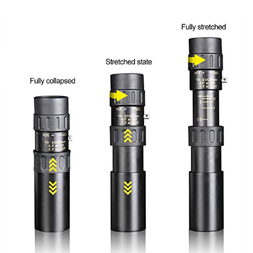 Fdrirect Telescópios monoculares com tripé, 4K 10-300X25mm Super Telephoto Zoom Telescópio monocular