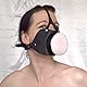 Honeylust - Erniedrigung mit dem BDSM Mundknebel + Silikon Vagina Muschi - abschließbarer Mouth Gag - Kopfgeschirr für Oralsex - Fetisch Taschenmuschi Masturbator