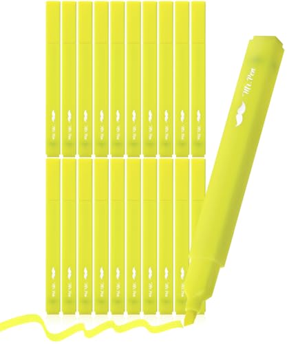 Mr. Pen- Yellow Aesthetic Bible Highlighters No Bleed Through Bulk, 20 pcs