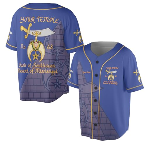 Camiseta de béisbol personalizada TYCHEVN con diseño de Pirámide de Egipto antiguo, talla XX-Large, color azul miniatura 1