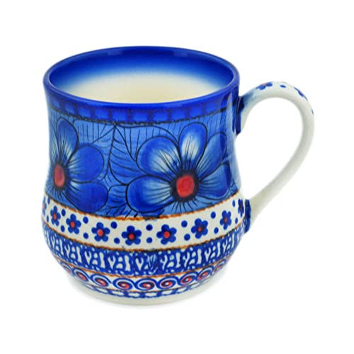 Taza de cerámica artesanal 13 oz patrón Blue Heaven miniatura 2
