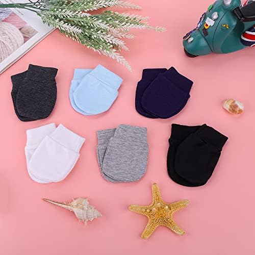 Yolev 6 Pairs Newborn Baby Mittens Infant Toddler Gloves Soft Cotton No Scratch Mittens Gloves for 0-6 Months Baby Boys Girls