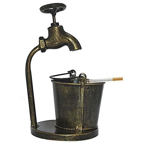 Cigar Cigarette Ashtray Funny Ashtrays for Cigars Outdoor Antique Ash tray Cool Home Decoration Ashtray Iron Or Use As A Brush Pot for Christmas Gifts Cover