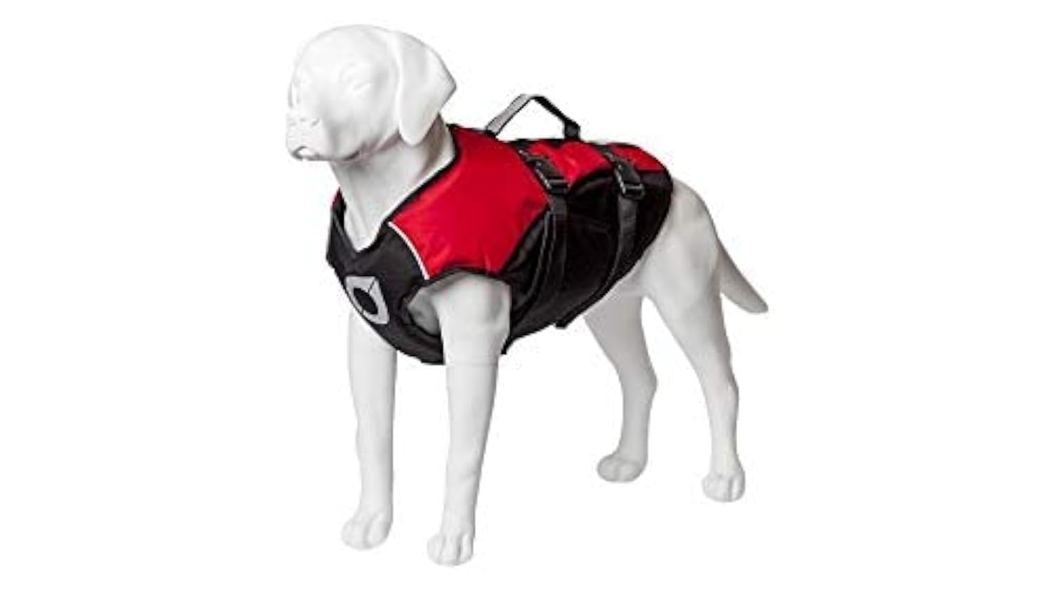 Stunt Puppy Float Doggy Life Jacket, Ergonomic Dog Life Vest for Swimming, Patented Design for Secure Fit, Small Wide, Red