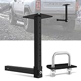 Heavy-Duty Hitch Mount Vise Plate, Hitch Vise Holder with Adjustable Height, Hitch Vise Mount for Truck, Trailer Hitch Vise, Universal Fit for 2-Inch Receiver (Black)