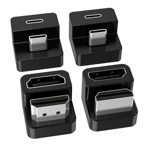 AGVEE 180 Degree USB-C to C Adapter and U-Shaped HDMI to HDMI Converter