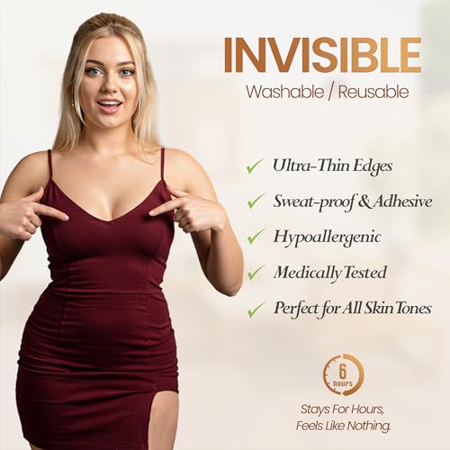 Nipple Covers for Women - Medical Grade Silicone Reusable Pasty - Invisible Sticky Adhesive Seamless Nipple Pasties2