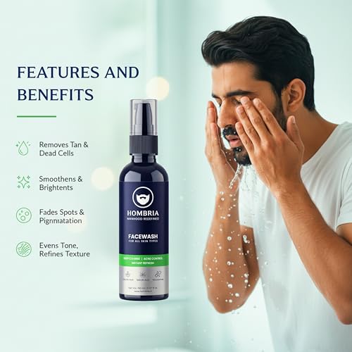 Image of Face Wash for Men | Fight Acne & Pimples, Brighten Skin, Deep Pore Cleansing, Oil Control, Instant Cooling Refreshing Feel - Multi-Action Formula ; All Type Skin ; 150 ml ; Pack of 2 ( 2 * 150ml)