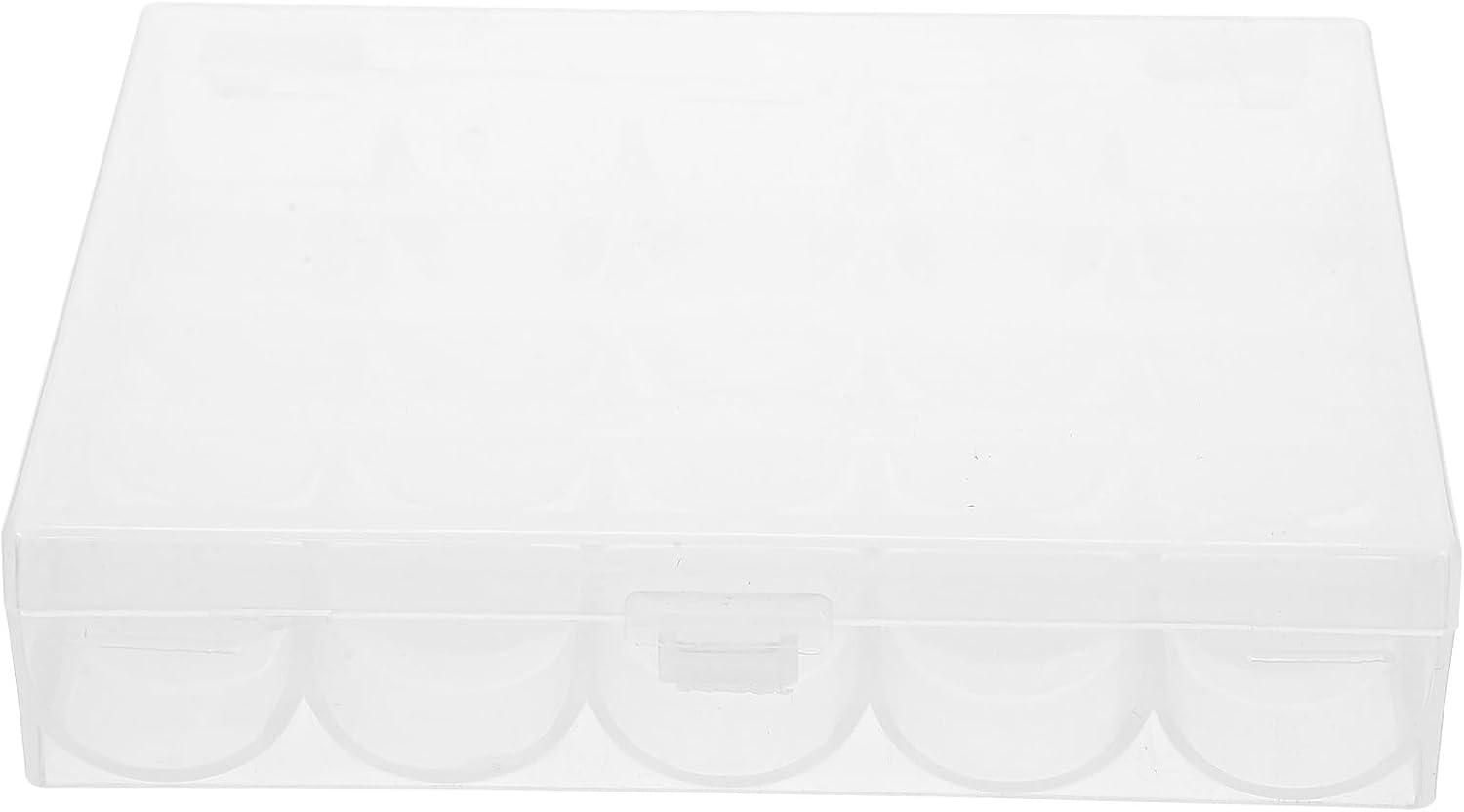 4pcs Thread Organizer: Transparent Plastic Thread Spool Organizer Box with Divided 25-Compartments - Sewing Machine Bobbin Storage Case for Embroidery and Home Sewing