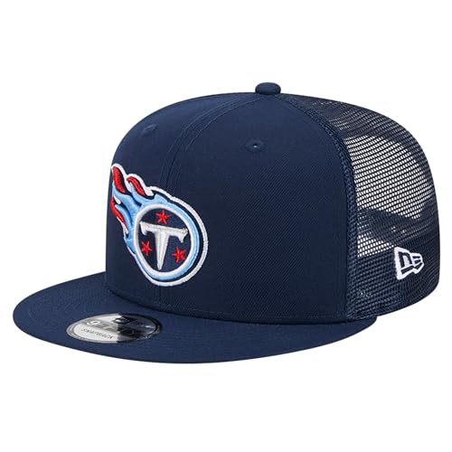 New Era Men's Navy Tennessee Titans Main Trucker 9FIFTY Snapback Hat