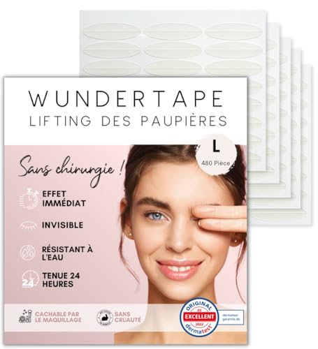 Bandes adhésives pour paupière WUNDERTAPE L x480 correction invisible