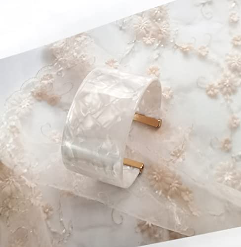 Firazio 1Pc Wide Cuff Bangle Bracelet For Women Acrylic Resin Tortoise Open Bangle Bracelet Statement Adjustable Colorful Bracelet Jewelry Gift #TOP6