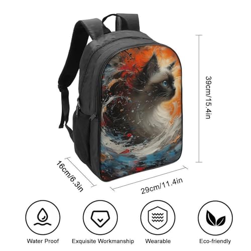 Mochila 3D estampado Flame Cat para llenar de ilusión y alegría cada día de clase 2