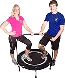 Rebounder MaXimus Pro – Mini Trampolino Professionale pieghevole, 2 dvd con 7 video d’allenamenti (Inglese), borsa, pesi di sabbia, corde elastiche di resistenza.
