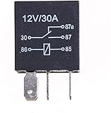 SaDity Relay 30A Automotive 12V 5 Pin Time Delay Relay SPDT 10 Second ON delay Relay 3 Second delay on Relay