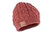 Tenergy Wireless Bluetooth Beanie Hat with Detachable Stereo Speakers & Microphone, Fleece-Lined Unisex Music Beanie for Outdoor Sports, Braid Cable Knit (Dusty Cedar)