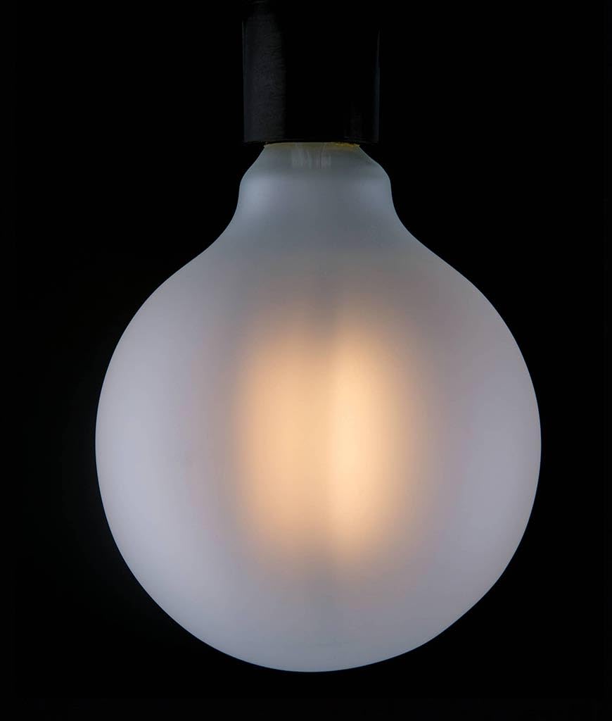 Dowsing & Reynolds Frosted Globe Squirrel cage Filament LED Light Bulb, 4W Dimmable E27 Edison Screw