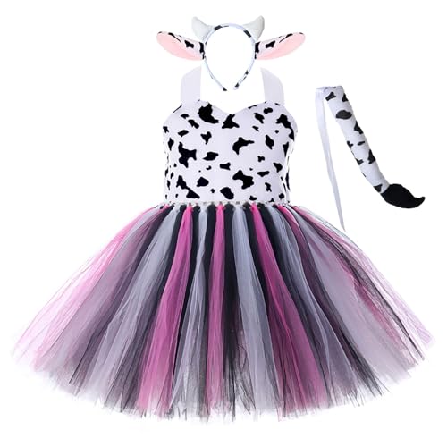 Robe volantée noir fille et jupe tulle tutu pour fête d'anniversaire