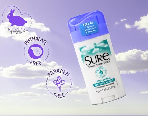 Sure Desodorante Antitranspirante Invisible Sólido Sin Aroma 2.60 oz Pack 10 miniatura 6