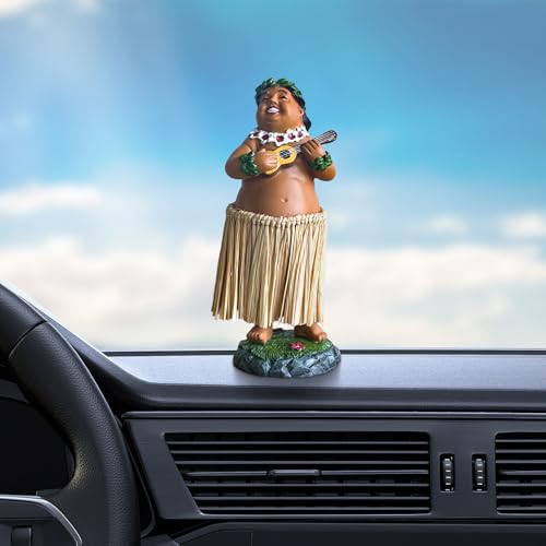 Baoblaze Hawaiianische Tänzerin Auto, Mini Hawaiian Dashboard Doll, Hawaii Hula Girl Posing, Hawaiianische Tänzerin Dekoration, Hawaiianische Armaturenbrett-Puppe für Armaturenbrett, Stil D