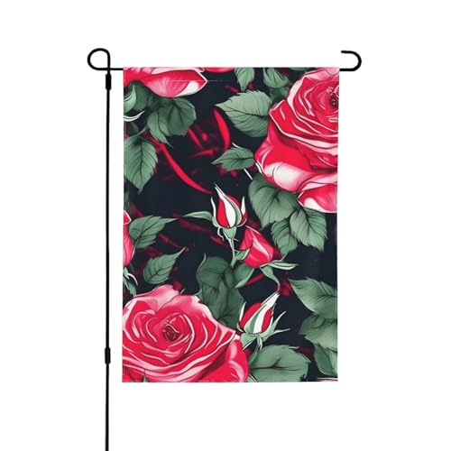 Drapeaux décoratifs roses double face résistants aux intempéries